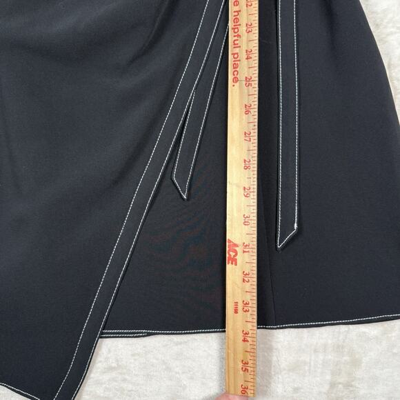 NWT Cinq A Sept BLACK Chelsea Mini Wrap Dress 1/2 Sleeve Women's Size 6 US - Picture 13 of 13